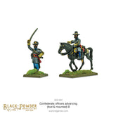 Confederate Officers advancing (foot & mounted) B